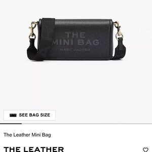 Marc Jacobs Black Leather Belt Bag ( The Mini Bag )